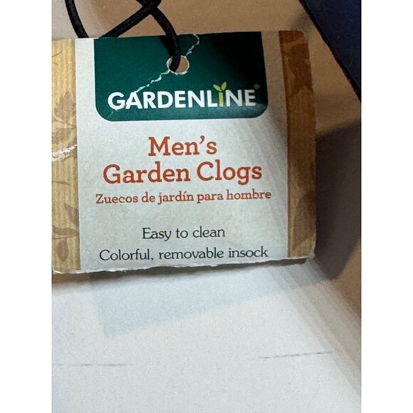 Gardenline mens Garden Clogs Size 9-10 Easy-Clean Blue Removable Patterned Inso - Picture 2 of 12